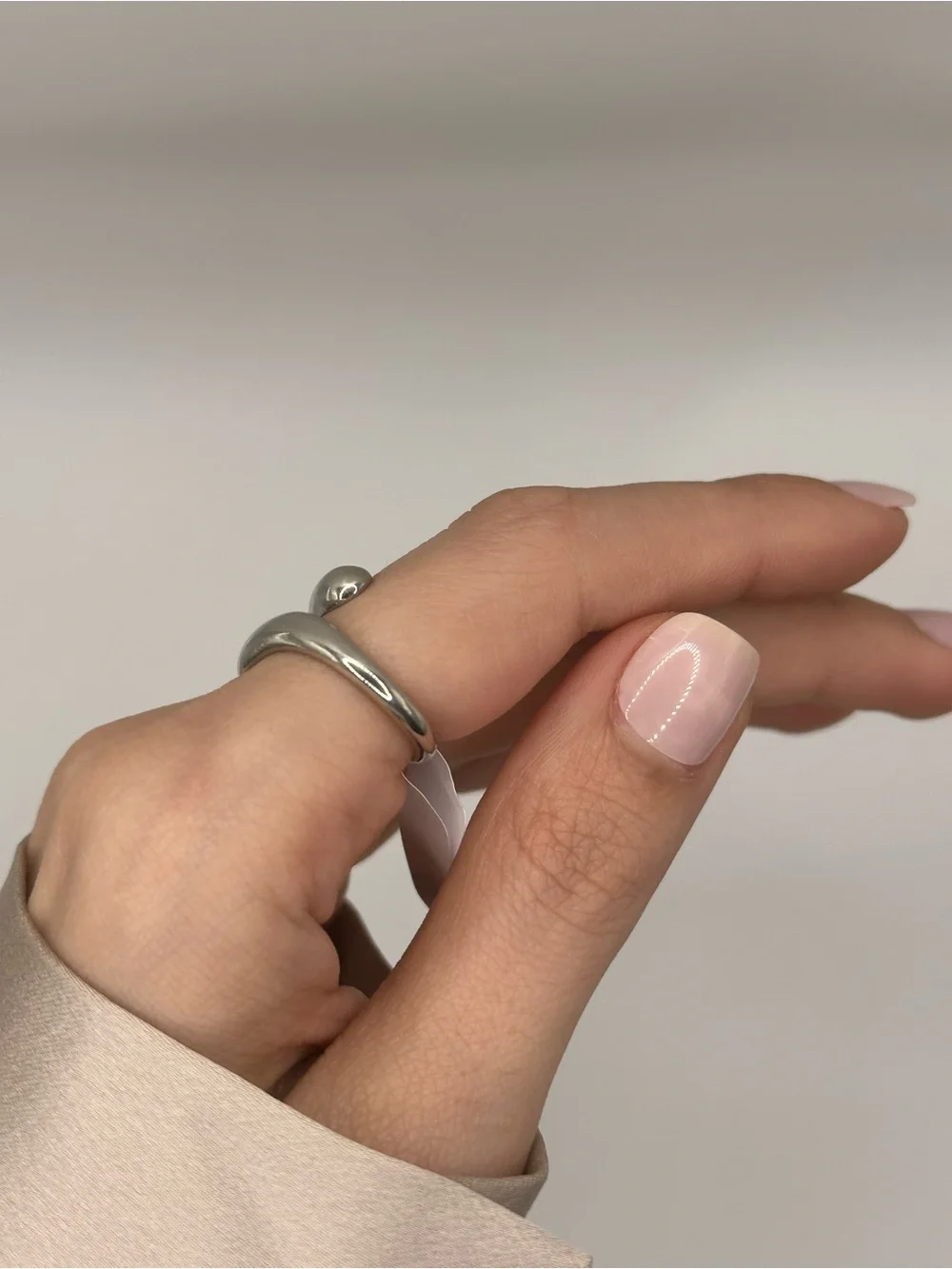 Silver Chunky Open Band Ring
